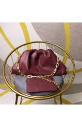 Imitation 1:1 Bottega Veneta Nappa lambskin soft wide large Shoulder Bag 585853 Burgundy HV05562LT32