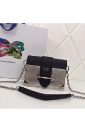 Imitation AAA Prada Cahier calf leather bag 1BH018 Silver HV01477kf15