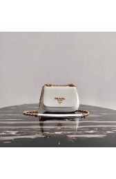 Imitation AAA Prada Saffiano leather shoulder bag 2BD275 white HV02732RP55