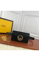 Imitation Cheap FENDI Kan I Leather Runaway Bag 13162 Black HV10197fV17