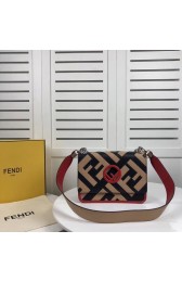 Imitation Cheap Fendi KAN I LOGO Handbag 8BS089 black&pink HV10927fV17