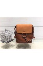 Imitation Chloe Faye original suede leather Backpack C4756 Wheat HV00864KV93