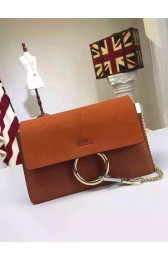 Imitation Chloe Faye Shoulder Bag Suede Leather 9201 Brown HV07292uq94