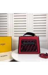 Imitation Fendi KAN I F leather bag 8DH844 red HV02914QN34