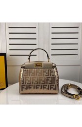 Imitation FENDI PEEKABOO ICONIC leather bag F0335 gold HV09447Ug88