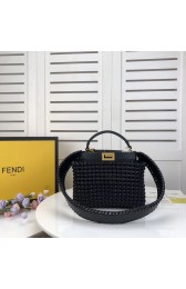 Imitation FENDI PEEKABOO ICONIC MINI leather bag 8BN244 black HV05272AI36