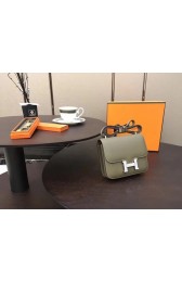 Imitation Hermes Constance Original Leatehr mini Shoulder Bag 8006 Grey HV08989SU34