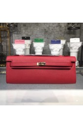 Imitation Hermes Kelly Clutch Epsom calfskin H0588 red HV06504zn33