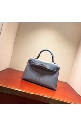 Imitation Hermes original epsom leather mini kelly bag K001 light blue HV10378ye39