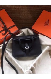 Imitation Hermes Original Halzan mini bag H069523 black HV04932Tm92