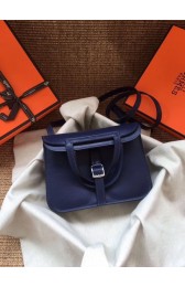 Imitation Hermes Original Halzan mini bag H069523 blue HV01369SU34