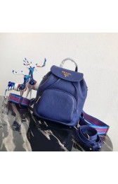 Imitation Prada original Leather backpack 1BZ035 blue HV11404KV93