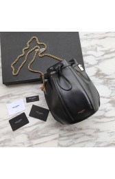 Imitation SAINT LAURENT Teddy leather bucket bag Y550168 black HV00162AI36