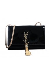 Imitation YSL Monogramme Cross-body Shoulder Bag Patent Leather Y311218 Black HV00709zn33