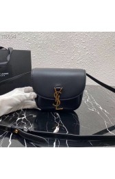 Imitation Yves Saint Laurent Calfskin Leather Shoulder Bag 619740 Black HV06376Dl40