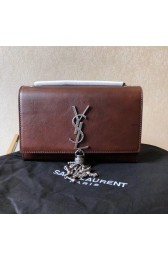 Imitation Yves Saint Laurent Small Monogramme Cross-body Shoulder Bag Y045 brown HV00724QN34