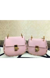 Knockoff 2015 Chloe Drew Shoulder Bags Original Leather 20828 Pink HV01320tU76