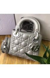 Knockoff AAAAA Dior Original Sheepskin Leather tote Bag M673 grey HV05068Jc39