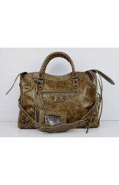 Knockoff Balenciaga The City Handbag Sheepskin 084332 Khaki HV00034Bt18