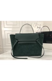 Knockoff Best Celine Belt Bag Origina Suede Leather A98311 green HV01380sm35