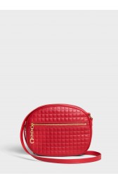 Knockoff CELINE CROSS BODY MEDIUM C CHARM BAG IN QUILTED CALFSKIN 188353 red HV06272ch31