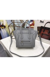 Knockoff Celine NANO MINI Tote Bag Original Leather A3560 Grey HV10222WW40