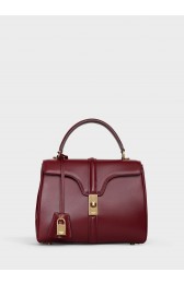 Knockoff CELINE SMALL 16 BAG IN SATINATED CALFSKIN 188003 Burgundy HV04042JF45