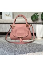 Knockoff Chloe Marcie original Cowhide Tote Bag 166320 pink HV09490Ez66