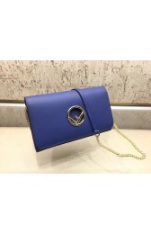 Knockoff Fendi KANI original Calf leather Shoulder Bag 3326 blue HV10411yN38