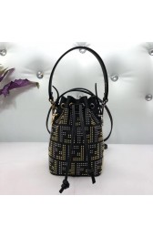 Knockoff Fendi leather Mini Handbag 8BS010 black HV00072JF45