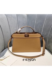 Knockoff Fendi PEEKABOO ISEEU EAST-WEST leather bag 8BN323A apricot HV08263eF76