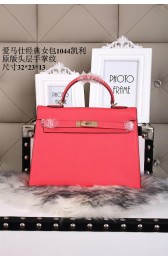 Knockoff Hermes epsom leather kelly Tote Bag 1044 rose HV07002ch31