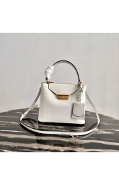 Knockoff Prada Calf skin tote 1BN012 white HV09350tU76