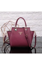 Knockoff Prada Calfskin Leather Tote Bag 8016 wine HV09715tU76