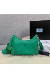 Knockoff Prada Re-Edition 2005 nylon shoulder bag 1BH204 green HV02582JF45