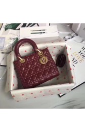 LADY DIOR LAMBSKIN BAG CAL44550 burgundy HV00985NP24