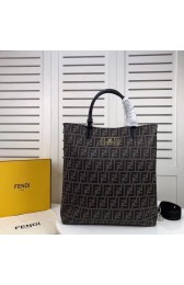 Luxury FENDI Shopper fabric F5052 black HV07490UV86