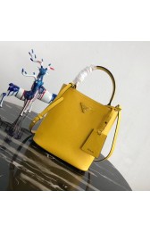 Luxury Prada Double Saffiano leather bag 1BA212 lemon HV05105Px24