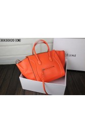 New 2015 Celine classic original litchi grain 3341-2 orange HV10066Uf80