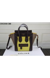 Replica 2015 Celine classic 3308 yellow&coffee&khaki HV02092EO56