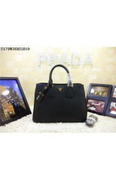 Replica 2015 Prada new model litchi grain 2579 black HV06251BB13