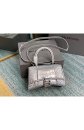 Replica Balenciaga Hourglass XS Top Handle Bag 28331S silver HV00046BB13