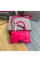 Replica Balenciaga Hourglass XS Top Handle Bag shiny box calfskin 28331 neon pink HV00672Vi77