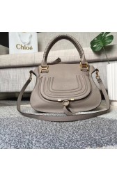 Replica Best Quality Chloe Marcie original Cowhide Tote Bag 166320 grey HV07055Rf83