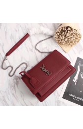 Replica Best Quality Yves Saint Laurent Monogramme Cross-body Shoulder Bag 26606 wine HV01625Rf83