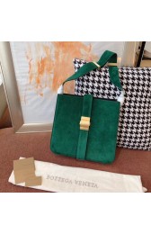 Replica Bottega Veneta Original velvet Leather 578344 green HV09454CQ60