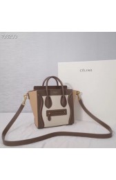 Replica CELINE NANO LUGGAGE BAG IN LAMINATED LAMBSKIN 189244-1 HV10228Jw87