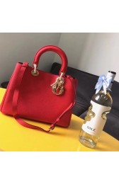 Replica Cheap Dior Diorissimo Bag in Original Grainy Leather CD0678 red & Gold-Tone Metal HV04156Mq48