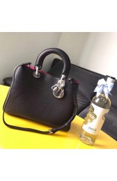 Replica Dior Diorissimo Bag in Original Grainy Leather CD0678 black & silver-Tone Metal HV01185hD86