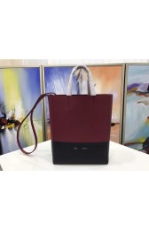 Replica Fashion Celine CABAS Tote Bag 3365 wine with black HV03580yI43